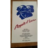 THEATRE, poster for Aspects of Love, Prince of Wales, rare issue with Roger Moore as lead (later