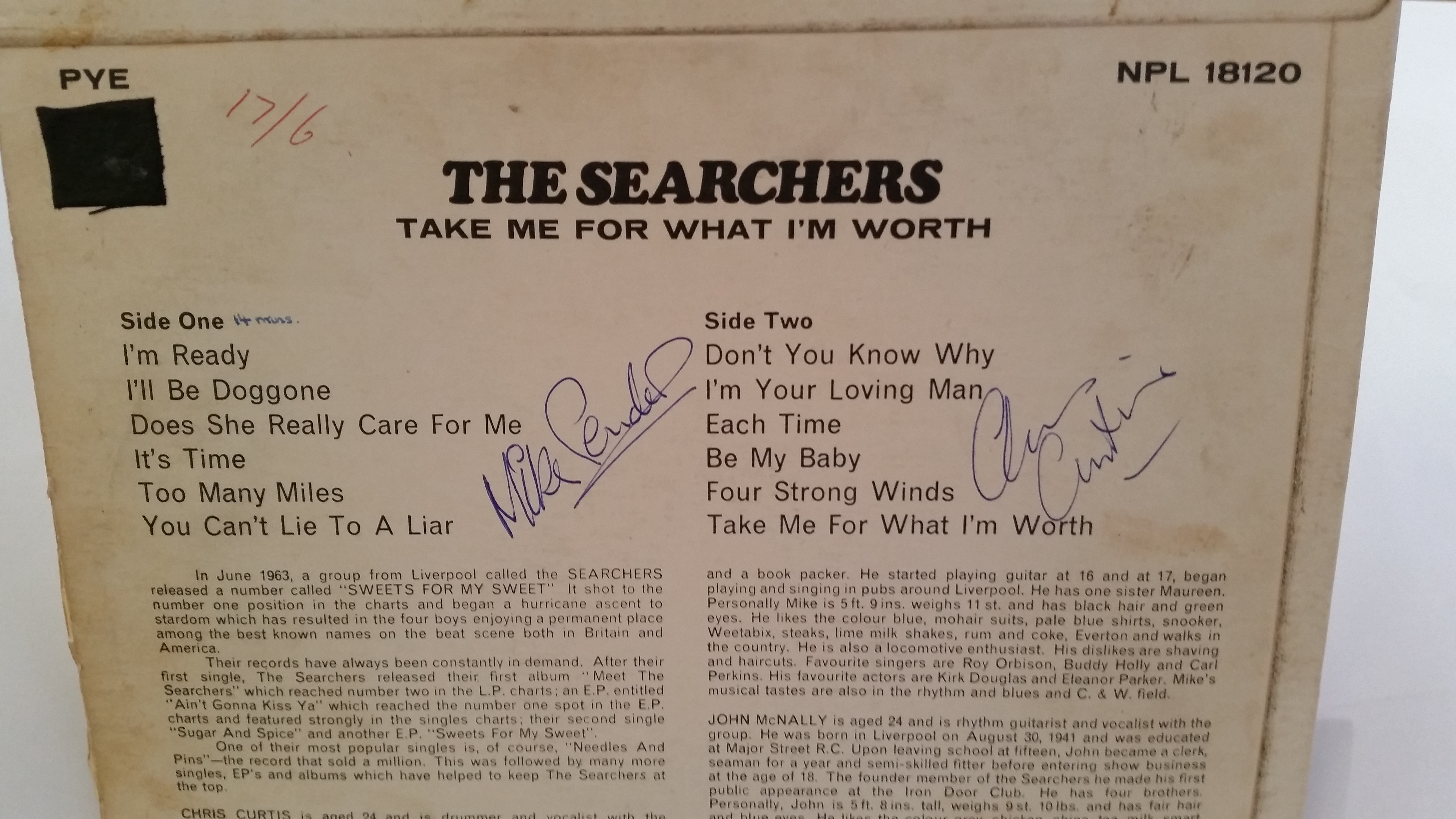 POP MUSIC, signed LP record covers, Marty Robbins, Brenda Lee (both to front covers), The - Image 3 of 3