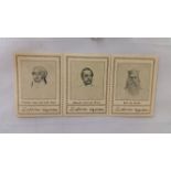 LAFERME, cinderella stamps, German Personalities, in ten un-separated strips of three & singles,
