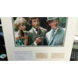 TELEVISION, The Avengers, signed album pages by Joanna Lumley, xxx Hunt & Patrick Macnee,