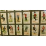 I.T.C. OF CANADA, Regimental Uniforms of Canada, complete set of 50 on uncut sheet, overmounted to