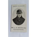 TADDY, County Cricketers, Mr. L.D. Brownlee (Gloucestershire), Imperial back, a.c.m., G