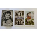 CINEMA, signed postcards, inc. Dorothy Lamour, Alice Laye, Deanna Durbin (2) & Paulette Goddard,