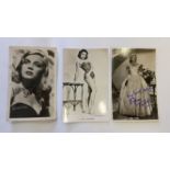 CINEMA, signed postcards, inc. Maureen Swanson, Jean Simmons, Ann Todd, Patricia Roc, Lizabeth Scott