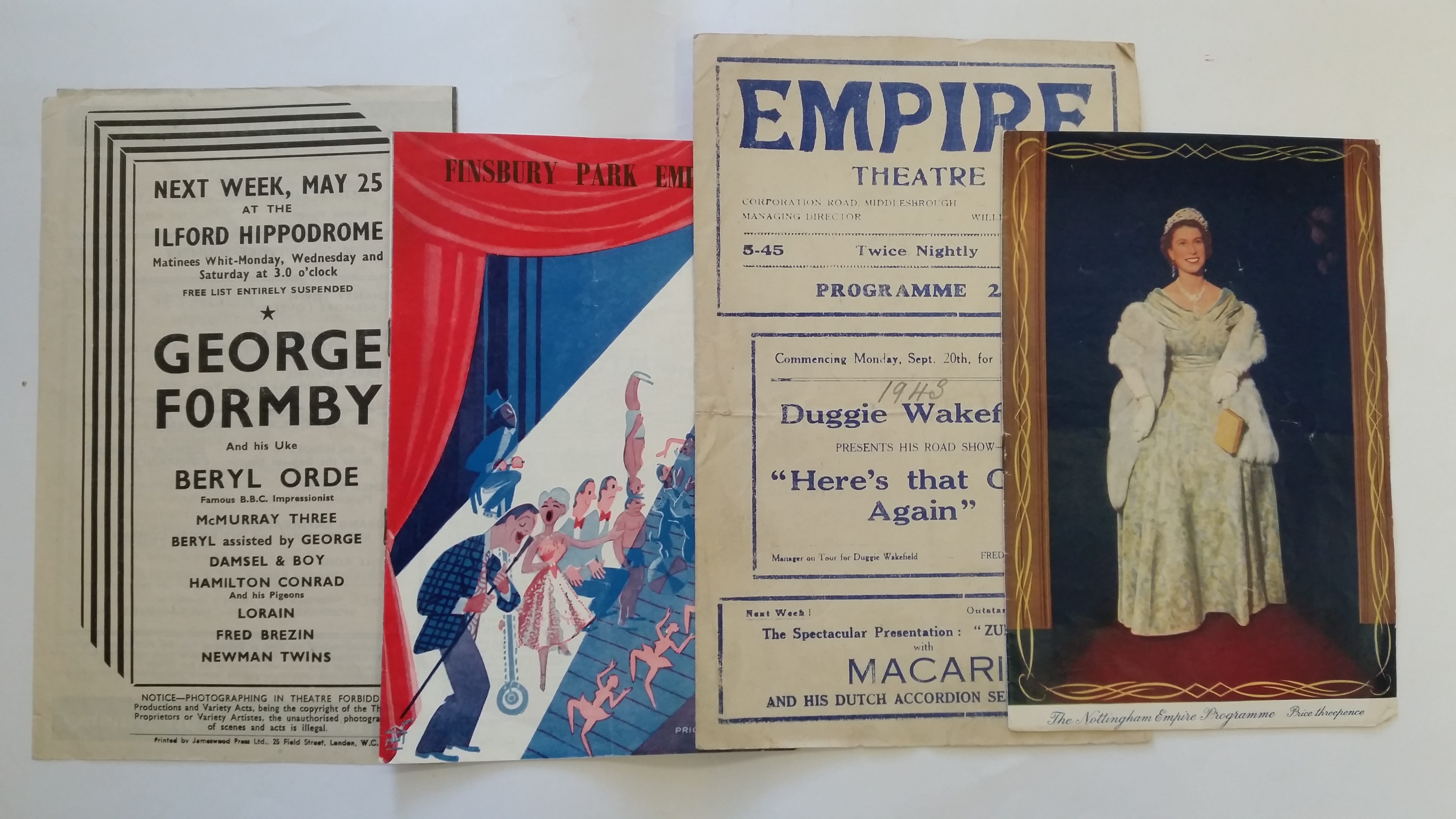 MAGIC, theatre programmes, 1940s-1950s, inc. Kalanag, Murray Smith, Benson Dulay, Albert Burdon,