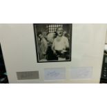 CINEMA, signed album pages by Peter Sellers, Bernard Cribbins & David Lloyd, overmounted beneath