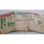 HOBBIES, magazines, Hobbies Weekly, 1950s, each with inset template, slight duplication, G to EX,