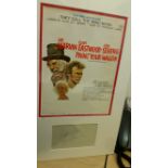 CINEMA, signed album page by Lee Marvin, overmounted beneath sheet music cover for They Call the