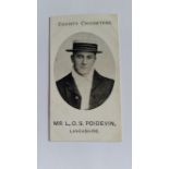 TADDY, County Cricketers, Mr. L.O.S. Poidevin (Lancashire), Grapnel back, a.c.m., G