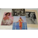 CINEMA, signed magazine photos by actresses, inc. Olivia de Havilland (Gone with the Wind), Ursula