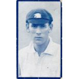HILL, Famous Cricketers (1912), Nos. 9 Bird & 11 Hobbs (both Surrey), blue backs, scuffing to