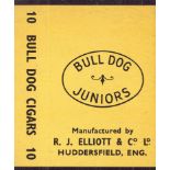 CIGARETTE PACKET, Elliott & Co. Bull Dog Juniors, 10s, hull only, EX