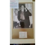 AUTOGRAPHS, actors, signed cards & album pages, corner-mounted to card, 10.75 x 16.5 and smaller,