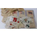 SILKS, medium odds, inc. Phillips, birds, flags, military; Wix flags etc., G to EX, Qty.
