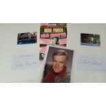 ENTERTAINMENT, signed cards, magazine pages & cuttings, inc. Robert Gillespie, Geoffrey Bayldon,