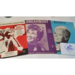 POP MUSIC, signed sheet music booklets, inc. Bing Crosby (Count your Blessings), Alma Cogan (