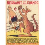 BOXING, magazine cut-outs, Nicknames of the Champs, inc. Archie Moore, Jack Johnson, Jimmy Wilde