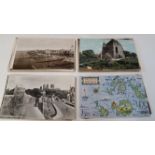 POSTCARDS, topographical selection, inc. views, castles, churches, ruins, coastal, maps, shipping,