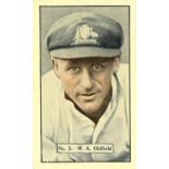 ALLEN, Cricketers (1936/7), complete, flesh tint, creased (6), FR to VG, 36