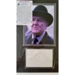 AUTOGRAPHS, British actors, signed cards and album pages, corner-mounted to card, 10.75 x 16.5 and
