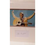 ENTERTAINMENT, signed selection, inc. white cards (2), Glen Campbell, Dick Van Dyke (each