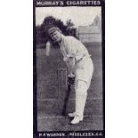 MURRAY, Cricketers H, Warner (Middlesex), black front, slight tipping-in, G