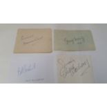 AUTOGRAPHS, signed album pages, inc. Norman Evans, Burt Bacharach, George Formby (1938), Bernie &