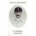 TADDY, County Cricketers, S. Cadman (Derbyshire), Imperial back, G