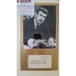 COMEDY, signed cards, album pages, together with photo corner-mounted to card, 10.75 x 16.5 and