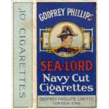 CIGARETTE PACKET, Phillips Sea Lord (looking right), 10s, hull only, VG