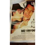 CINEMA, posters, inc. Titanic, No Way Out, both foreign language, mixed sizes, folds, G, 2