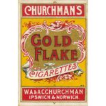 CIGARETTE PACKET, Churchmans Gold Flake, 5s, hull & slider, G