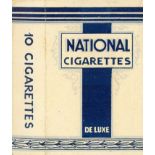 CIGARETTE PACKET, National Cigarettes, 10s, hull & slider, VG