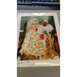 CINEMA, private colour photo of Jayne Mansfield, half-length with toy tiger, 8 x 10, signed by the