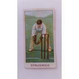 WILLS, Australian & English Cricketers (1903), No. 16 Strudwick, slight corner knock, VG