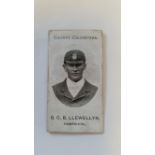TADDY, County Cricketers, G.C.B. Llewellyn (Hampshire), Imperial back, scuffing to edges, about G
