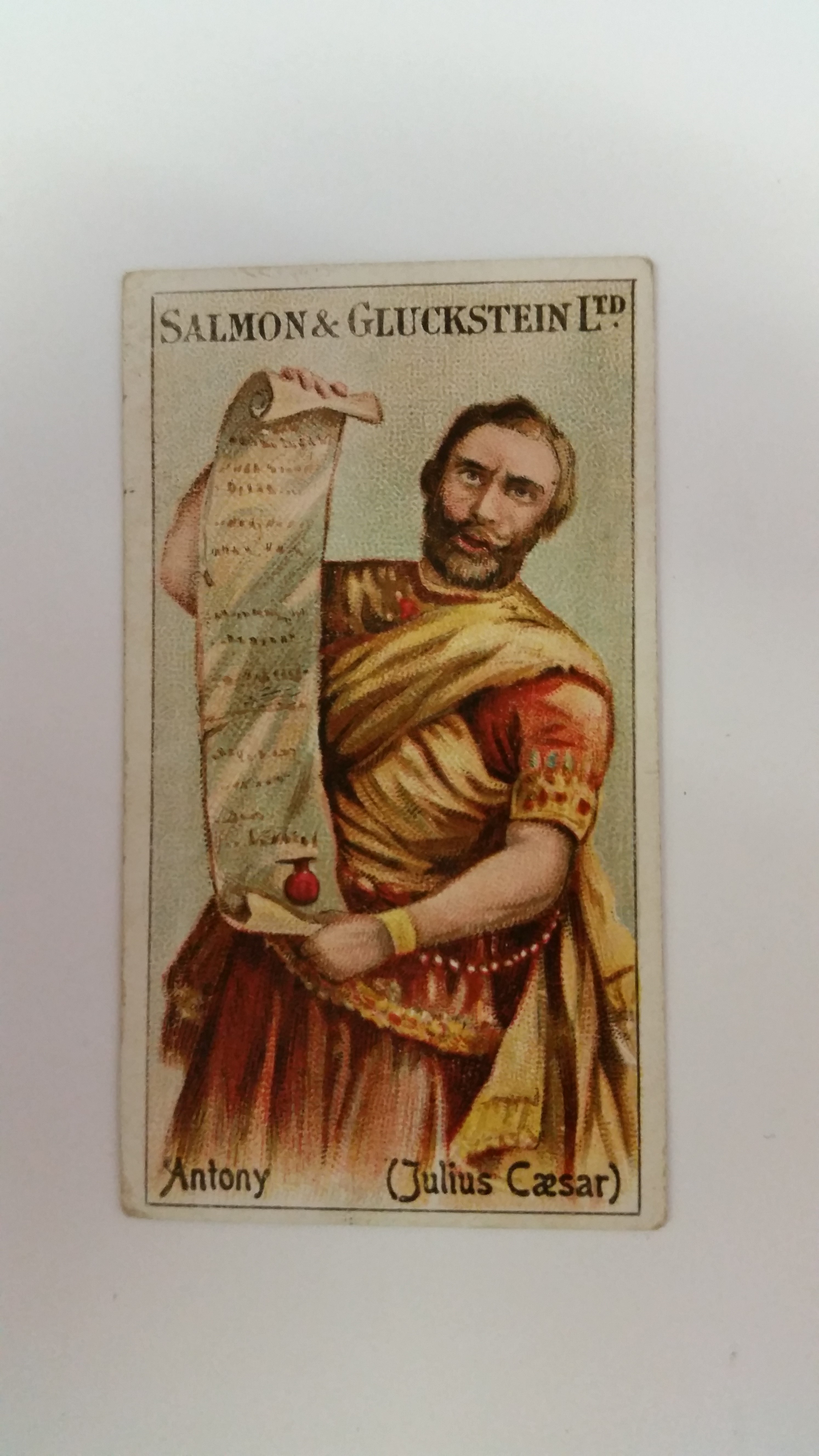 SALMON & GLUCKSTEIN, Shakespearean Series, No. 12 Antony, VG