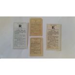 ABDULLA, Message Cards, standard, R (green) & E (orange); miniature, H & L, VG to EX, 4