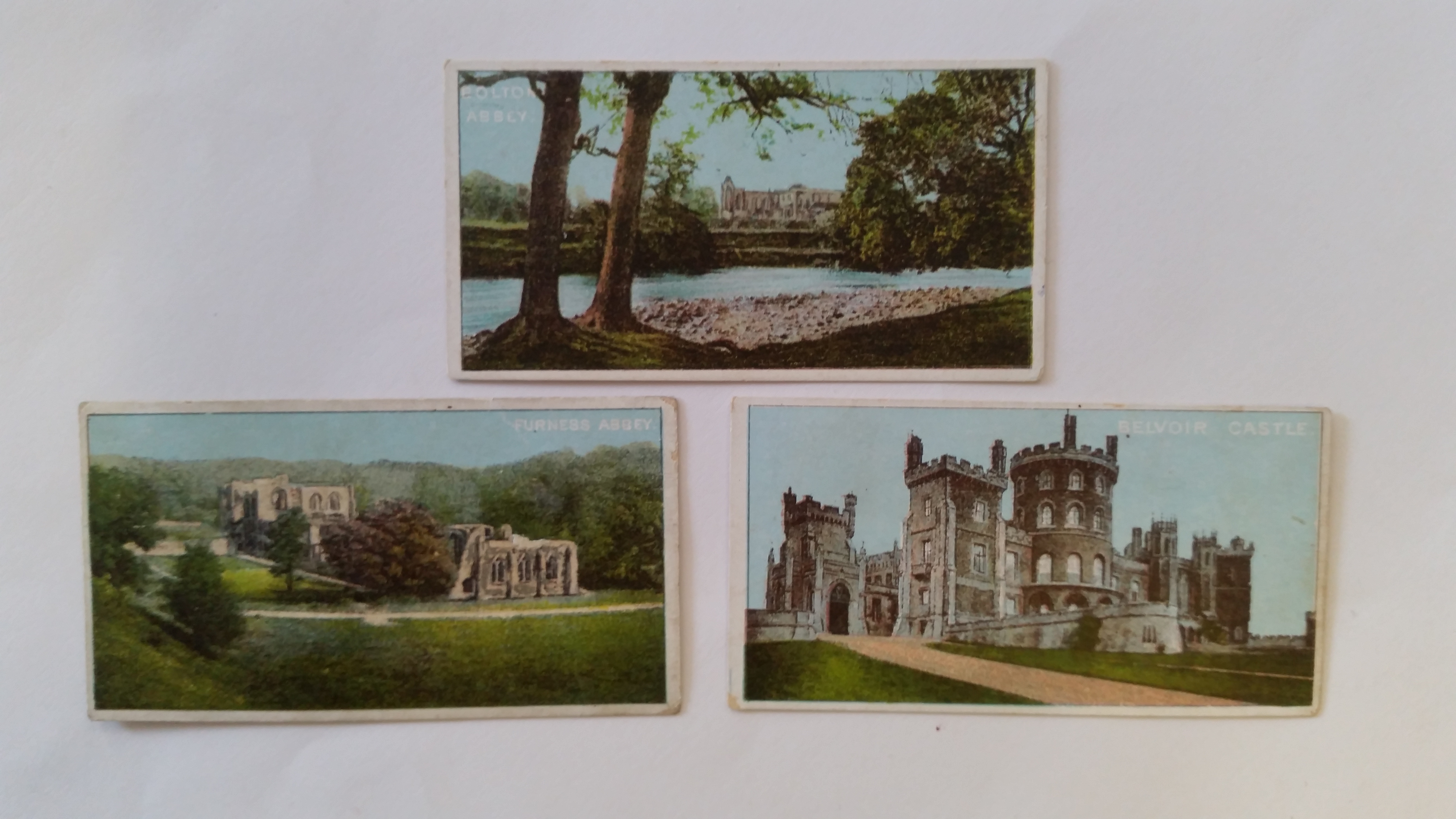PLAYERS, Castles & Abbeys, Furness Abbey, Belvoir Castle & Bolton Abbey, white borders, VG, 3