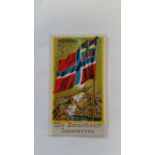 MY SWEETHEART CIGARETTES, Flags of all Nations, Norway, p/b, VG