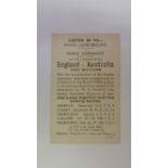 PHILLIPS, Cricket Fixture Card, with 1936 Australia v England test dates, EX