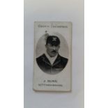 TADDY, County Cricketers, J. Gunn (Nottinghamshire), Imperial back, scuff to image, FR