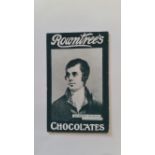 ROWNTREE, Celebrities, Robert Burns, minimal scuffing to black edges, VG