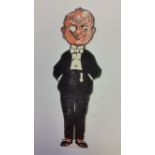 MARTINS LTD., advert card for Tweenies cigars, Little Martin, 2 x 6 (shaped), small scuff to back,