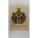 SINCLAIR R., Regimental Badges, Kings Own Scottish Borderers, medium silk, EX