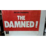 POP MUSIC, poster, The Damned, promotional issue for Necrophobic (German issue) LP, folds & creases,