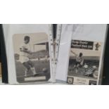 FOOTBALL, signed newspaper and magazine cuttings, photos, programmes etc., inc. Jonny Byrne, Sven-