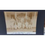 CRICKET, original team photo, Chinese team, 1893, for match at Kobe (Japan), photo by Hiramura of