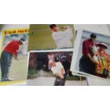 GOLF, original press photos, mainly action shots, inc. Tiger Woods, Colin Montgomerie, Nick Faldo,