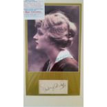 AUTOGRAPHS, British actresses, signed cards and album pages, together with photo corner-mounted to